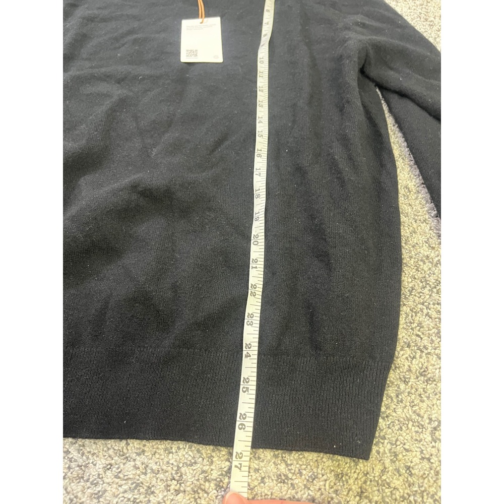 Quince Mongolian Cashmere Crewneck Sweater Black LB1020-STIECC006-28338 Size M - Picture 7 of 10